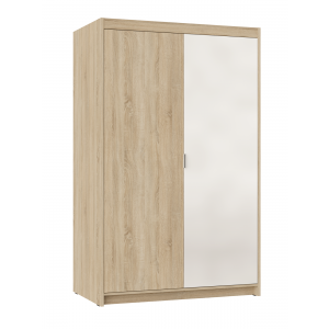 Szafa dwudrzwiowa z lustrem 90 cm TRINO dąb sonoma